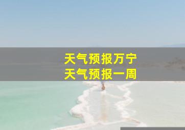 天气预报万宁天气预报一周