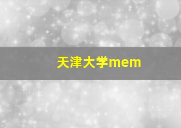 天津大学mem