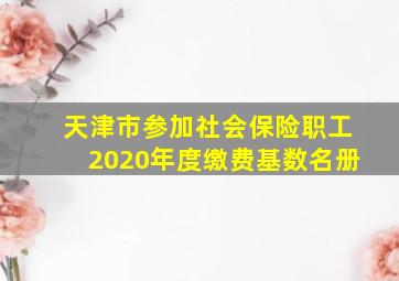 天津市参加社会保险职工2020年度缴费基数名册