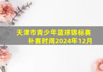 天津市青少年篮球锦标赛补赛时间2024年12月