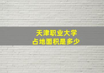 天津职业大学占地面积是多少