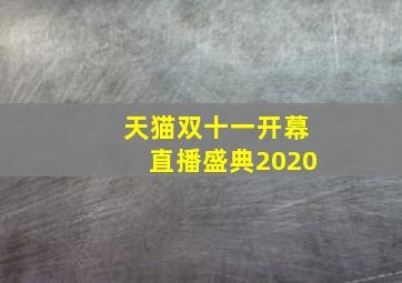 天猫双十一开幕直播盛典2020