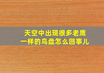 天空中出现很多老鹰一样的鸟盘怎么回事儿