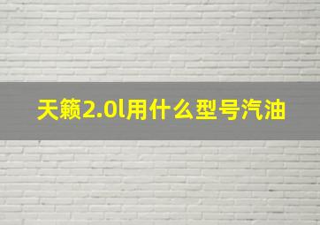 天籁2.0l用什么型号汽油