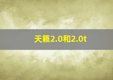 天籁2.0和2.0t