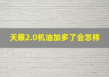 天籁2.0机油加多了会怎样