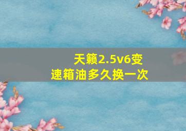 天籁2.5v6变速箱油多久换一次