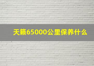 天籁65000公里保养什么