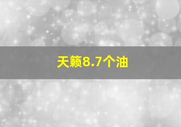 天籁8.7个油