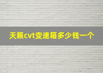 天籁cvt变速箱多少钱一个