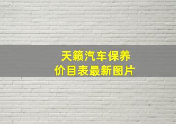 天籁汽车保养价目表最新图片