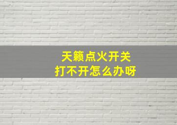 天籁点火开关打不开怎么办呀