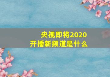 央视即将2020开播新频道是什么