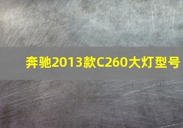 奔驰2013款C260大灯型号