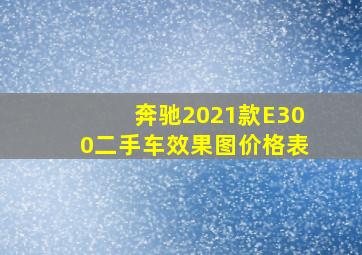 奔驰2021款E300二手车效果图价格表