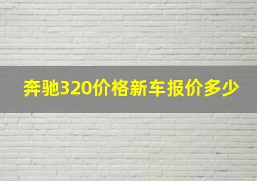 奔驰320价格新车报价多少