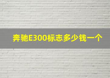 奔驰E300标志多少钱一个