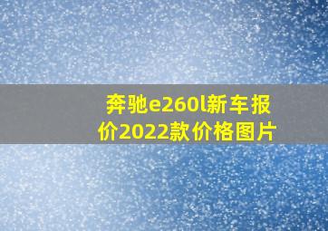 奔驰e260l新车报价2022款价格图片