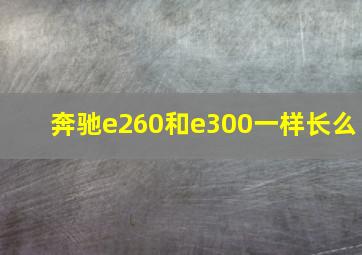 奔驰e260和e300一样长么