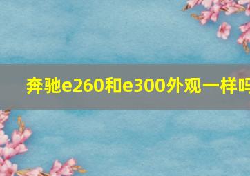 奔驰e260和e300外观一样吗