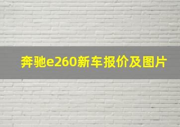 奔驰e260新车报价及图片