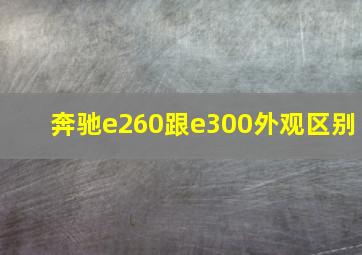 奔驰e260跟e300外观区别