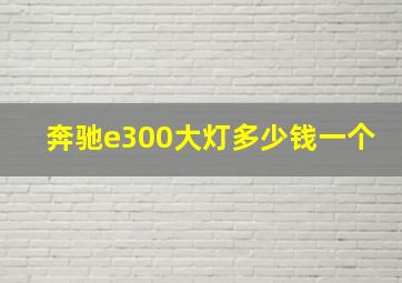 奔驰e300大灯多少钱一个