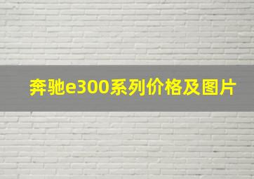 奔驰e300系列价格及图片