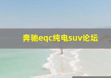 奔驰eqc纯电suv论坛