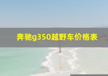 奔驰g350越野车价格表