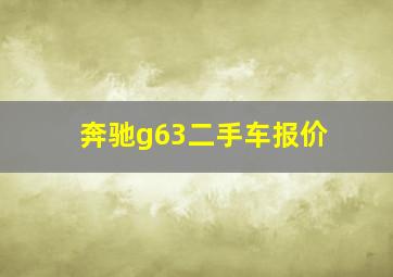 奔驰g63二手车报价