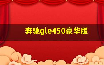 奔驰gle450豪华版