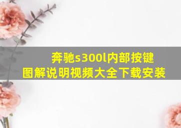 奔驰s300l内部按键图解说明视频大全下载安装