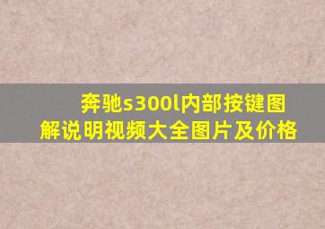 奔驰s300l内部按键图解说明视频大全图片及价格