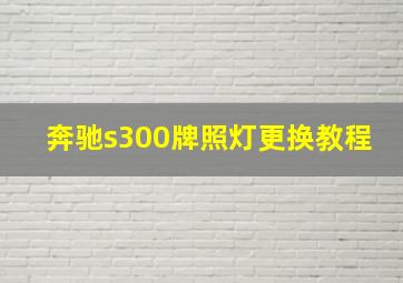 奔驰s300牌照灯更换教程