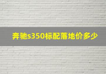 奔驰s350标配落地价多少