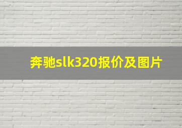 奔驰slk320报价及图片