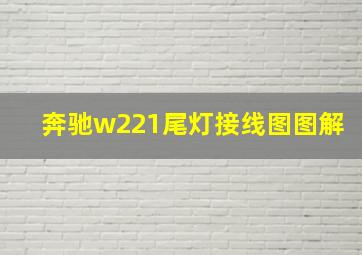 奔驰w221尾灯接线图图解