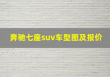 奔驰七座suv车型图及报价