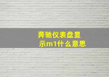 奔驰仪表盘显示m1什么意思