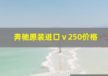 奔驰原装进口ⅴ250价格