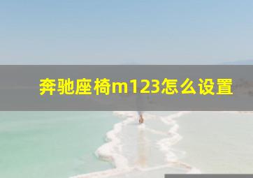 奔驰座椅m123怎么设置