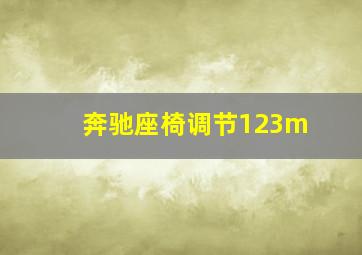 奔驰座椅调节123m