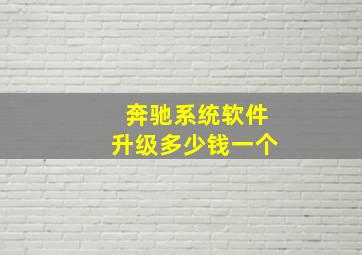 奔驰系统软件升级多少钱一个