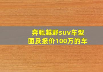 奔驰越野suv车型图及报价100万的车