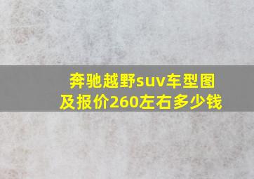 奔驰越野suv车型图及报价260左右多少钱