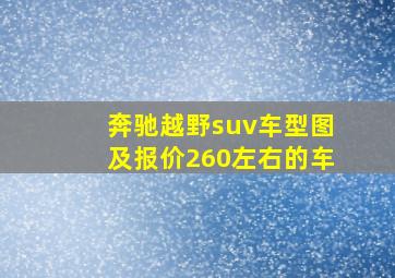 奔驰越野suv车型图及报价260左右的车