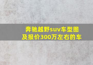 奔驰越野suv车型图及报价300万左右的车