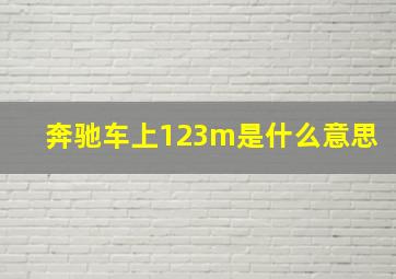 奔驰车上123m是什么意思