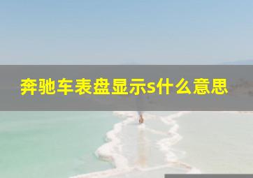 奔驰车表盘显示s什么意思